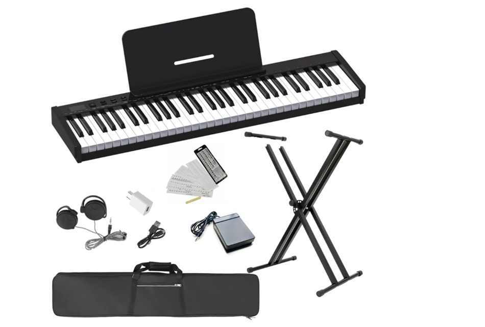 Longeye ロンアイ 電子ピアノ 61鍵盤 10㎜ストローク 【ピアノスタンドセット】拍卖