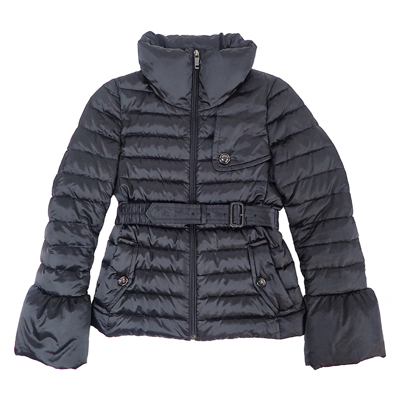 1RC BURBERRY BLACK LABEL バーバリー ダウンコート 38 M ブラック レディース サンプル品拍卖
