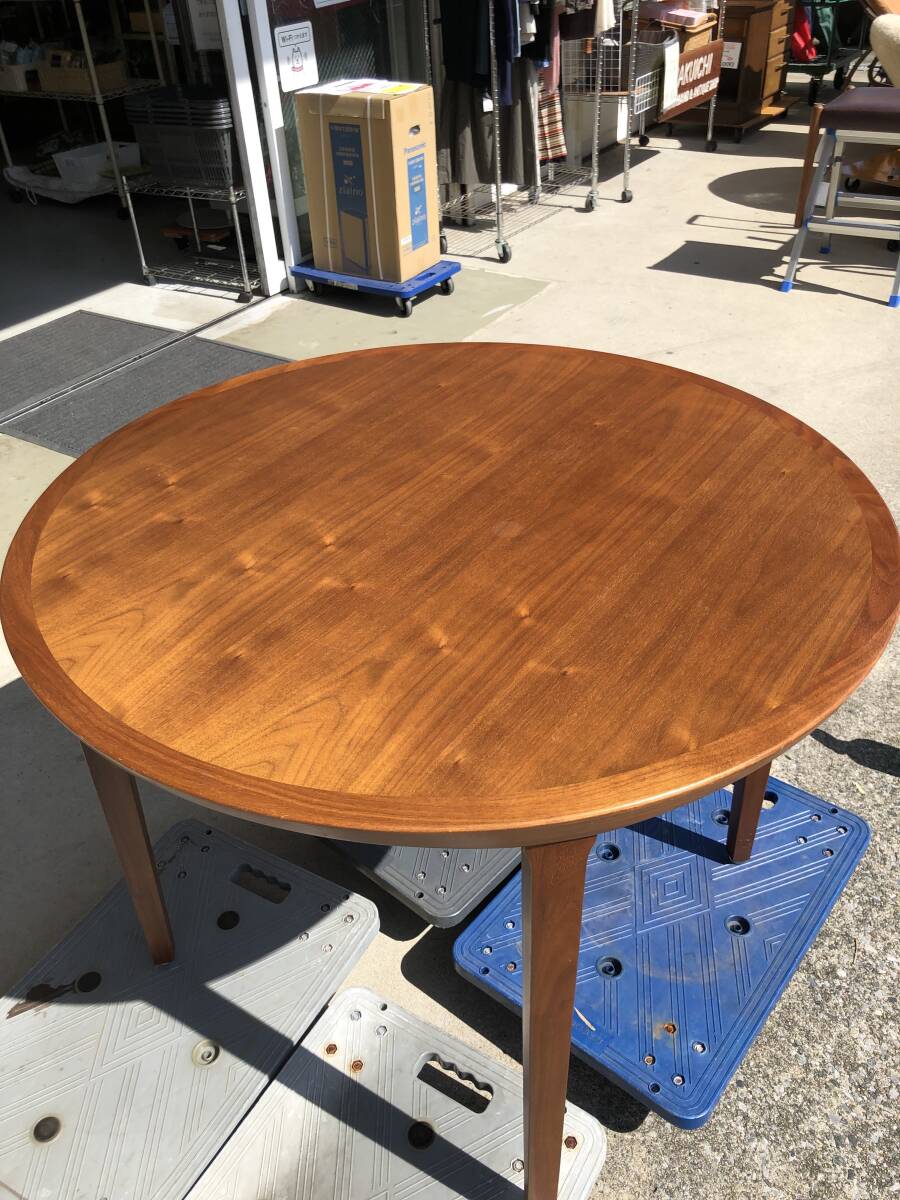 2RA 秋田木工 N-T005 ラウンドダイニングテーブル ナラ材 IDC大塚家具 円卓 横浜拍卖