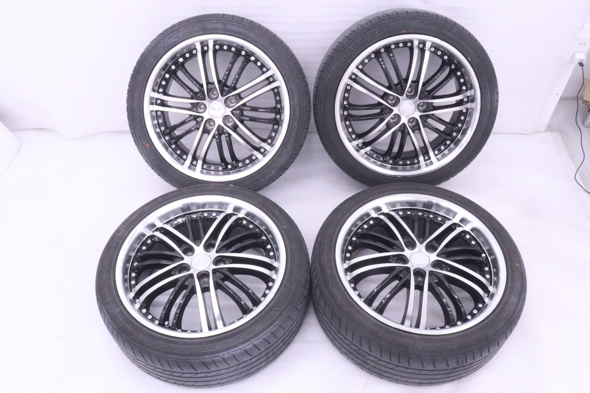 50-2823★LEASING★18×7.5J +43 5穴 PCD 114.3 215/45ZR18 93W 151 ルミオン タイヤホイールセット4本 トヨタ レアシング (DM)拍卖