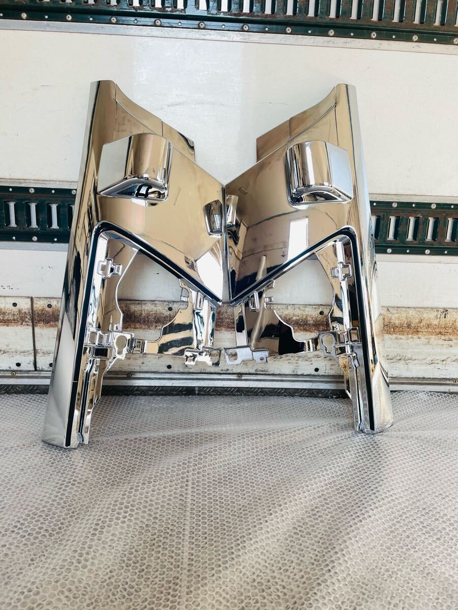 いすゞ イスズ 07 エルフ 平成19ねん ハイキャブ車 メッキコーナーパネル メッキ コーナーパネル 左右セット 150794拍卖