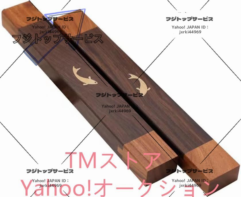 木製 書鎮 文鎮 ペーパーウェイト 鯉 天然木 工芸品 ペア 書斎飾り 300mm*40mm*25mm拍卖