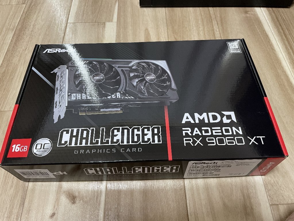 【中古美品】ASRock Radeon RX 9060 XT Challenger 16GB OC (RX9060XT CL 16GO)拍卖