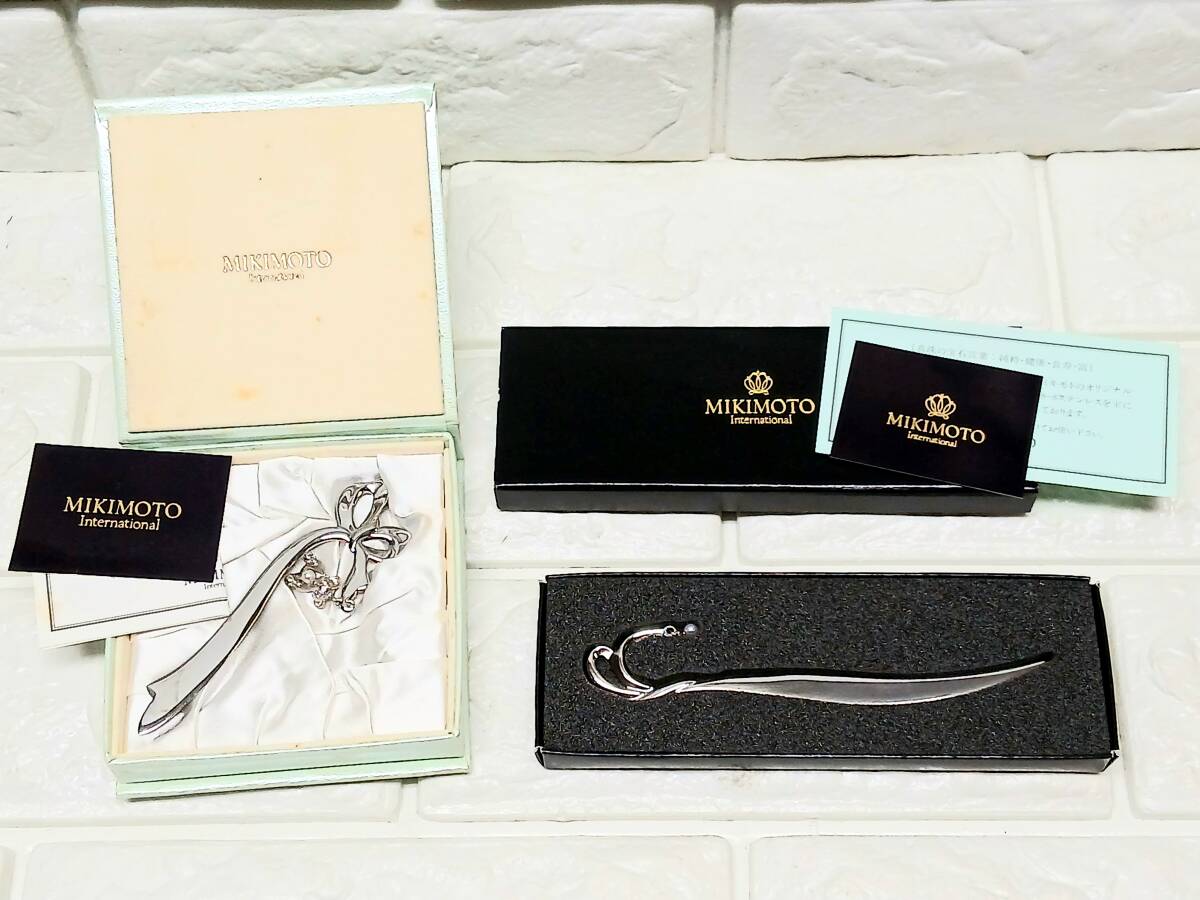 n323【2点セット」】MIKIMOTO/ミキモト ブックマーカー (未使用)拍卖
