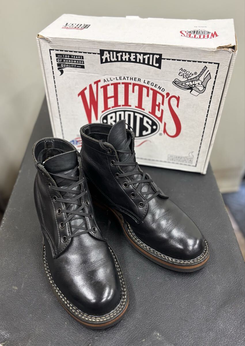 WHITE’S 9E ヒール新品! ホワイツ ホワイツブーツ セミドレス  ブラック 拍卖