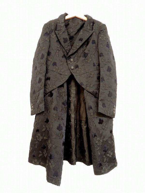 COMME des GARCONS COMME des GARCONS 花柄デザインコート M RJ-C010 AD2012 ブラック拍卖