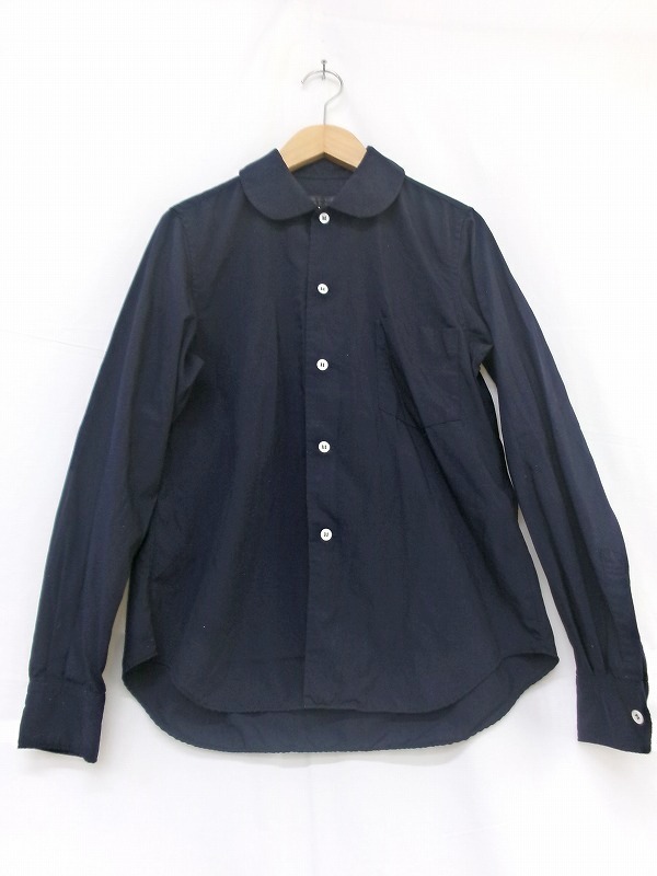 COMME des GARCONS COMME des GARCONS コムデギャルソンコムデギャルソン 長袖丸襟シャツ XS RS-B022 AD2017 ポリエステル100%拍卖