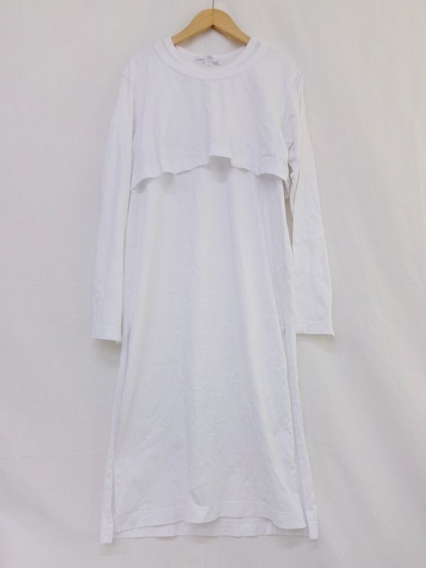 COMME des GARCONS SHIRT コムデギャルソン シャツ デザインロングカットソー S FG-T005 ホワイト 綿100%拍卖