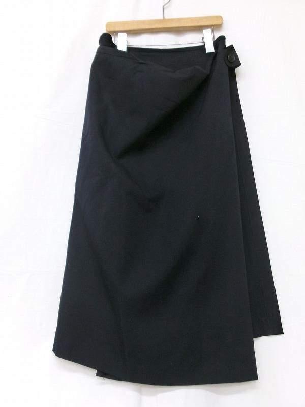 COMME des GARCONS COMME des GARCONS コムデギャルソンコムデギャルソン ラップスカート S RT-S002 AD2007 ネイビー 毛100%拍卖