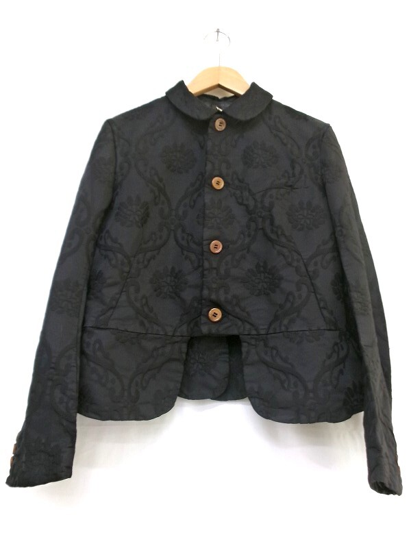COMME des GARCONS COMME des GARCONS コムデギャルソン コムデギャルソン 丸襟デザインジャケット S RI-J018 AD2021 ブラック拍卖
