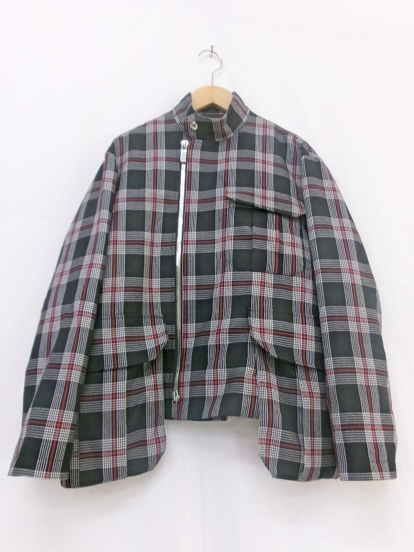 noir kei ninomiya COMME des GARCONS ノワール ケイ ニノミヤ チェックジャケット S 3N-J008 AD2024 ブラック Check jacket拍卖