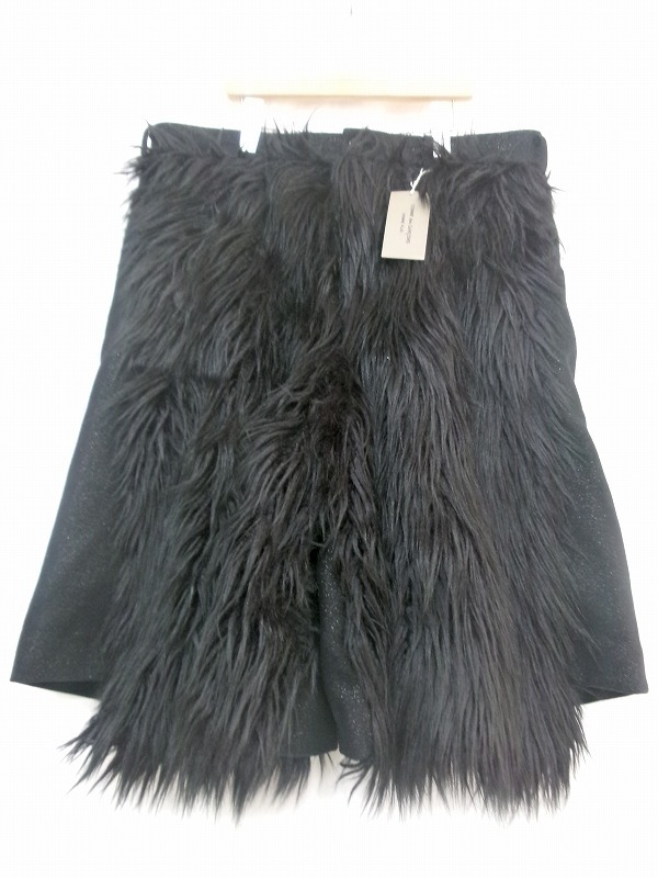 COMME des GARCONS HOMME PLUS コムデギャルソン オム プリュス フェイクファーワイドショーツ XL PL-P035 AD2023 ブラック拍卖