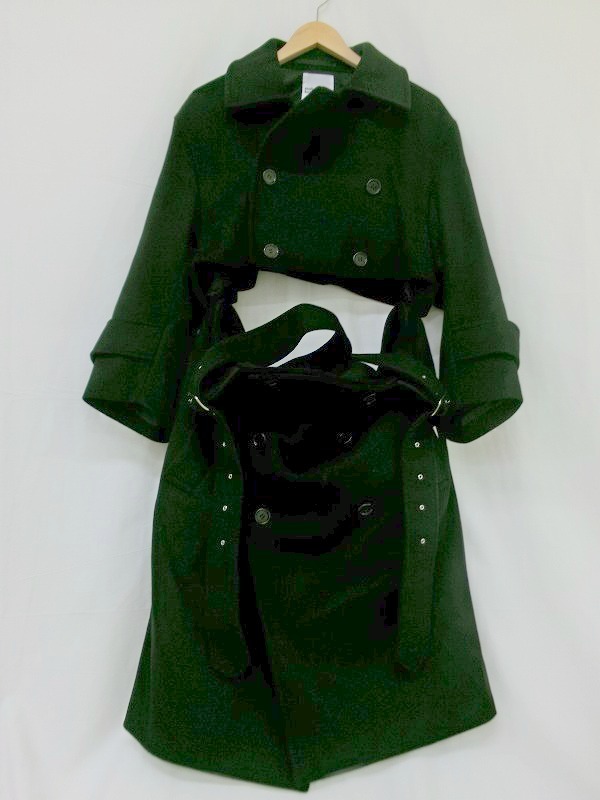 noir kei ninomiya COMME des GARCONS ノワール ケイ ニノミヤ コムデギャルソン デザインコート XS 3H-C018 AD2021ブラック Designer Coat拍卖