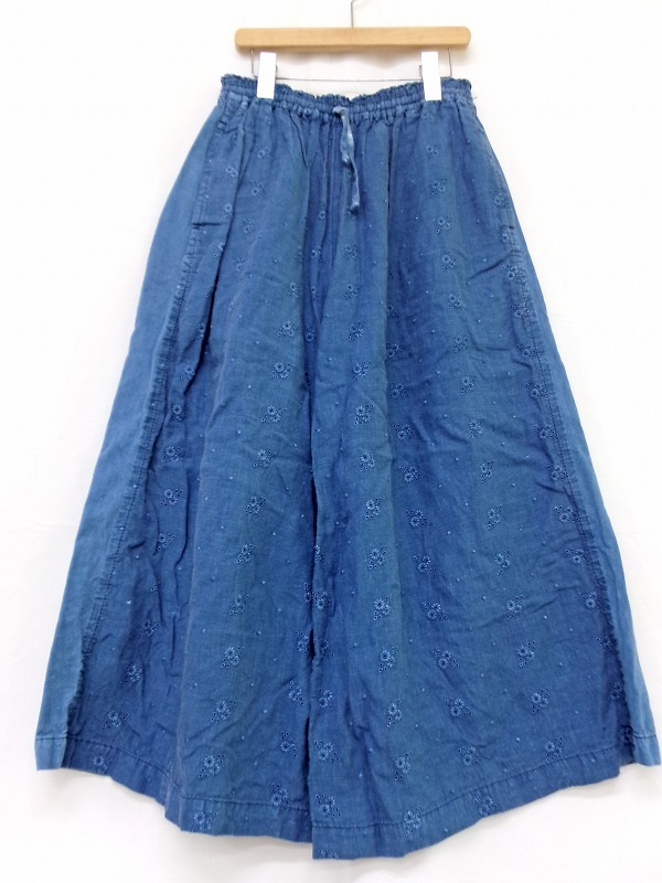 tao COMME des GARCONS タオコムデギャルソン ワイドパンツ TM-P012 AD2023 ブルー 麻100%拍卖