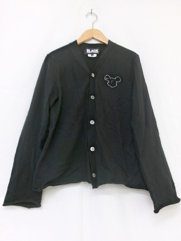 BLACK COMME des GARCONS ブラックコムデギャルソン ニットカーディガン M 1G-N004 AD2010 毛100%拍卖