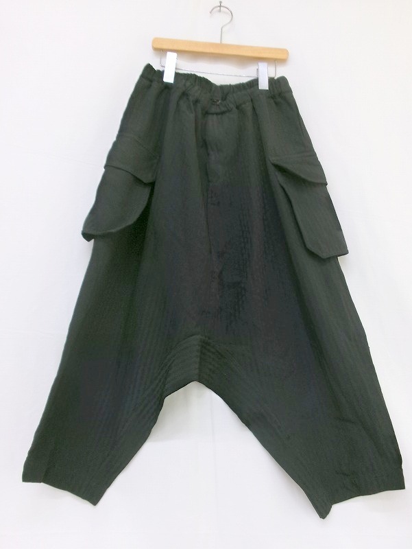 BLACK COMME des GARCONS ブラックコムデギャルソン デザインパンツ M 1F-P006 AD2020 ブラック ポリエステル100%拍卖