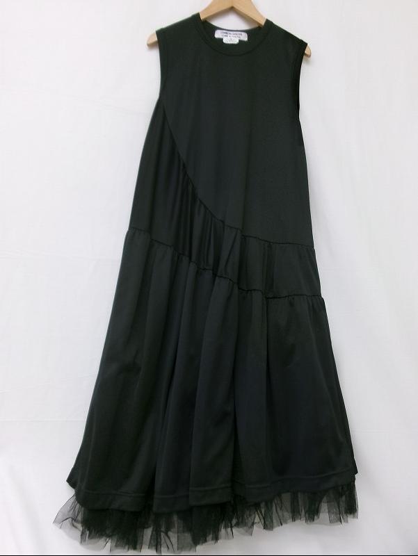 COMME des GARCONS COMME des GARCONS コムデギャルソン コムデギャルソン ノースリーブデザインワンピース S RM-T011 AD2023 ブラック拍卖