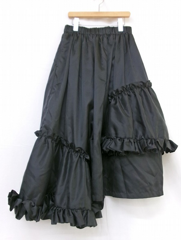 noir kei ninomiya COMME des GARCONS ノワール ケイ ニノミヤ フリルデザインスカート XS 3O-S015 AD2024 ブラック ポリエステル100%拍卖