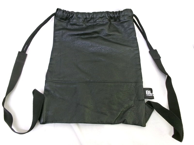 BLACK COMME des GARCONS ブラック コムデギャルソン ナップザック 1I-K202 ブラック 牛革拍卖
