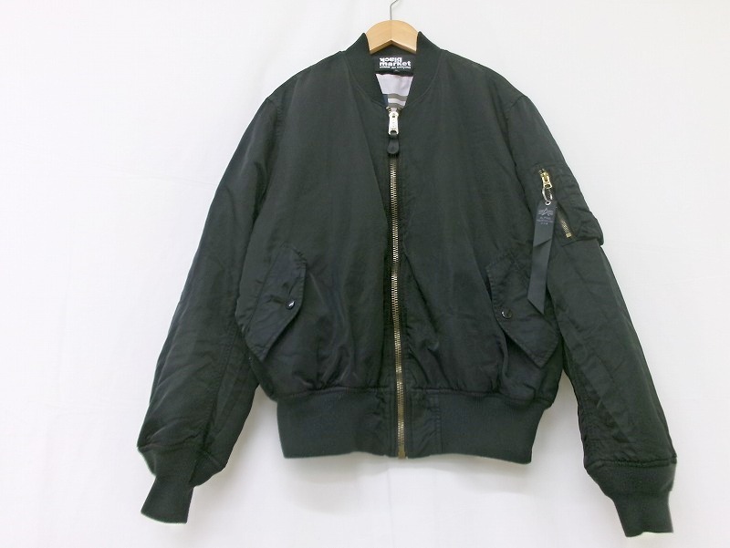 black market COMME des GARCONS×ALPHA INDUSTRIES MA-1フライトジャケット L OS-J001 AD2017 ブラック拍卖