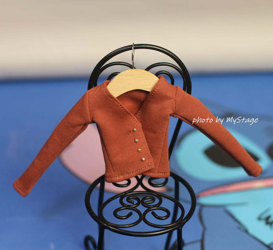 人形服k111-041赤茶色長袖カーディガン(momokoジェニー)拍卖