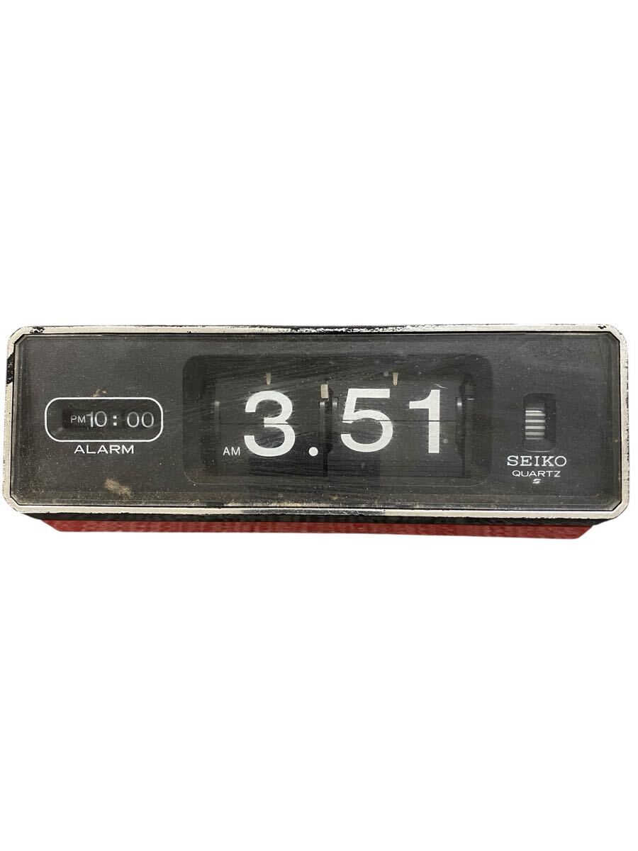 現状品 SEIKO QN401 QUARTZ セイコー パタパタ時計 昭和 レトロ 置時計 目覚まし時計 当時物 電池式 置き時計 クオーツ【動作未確認】拍卖