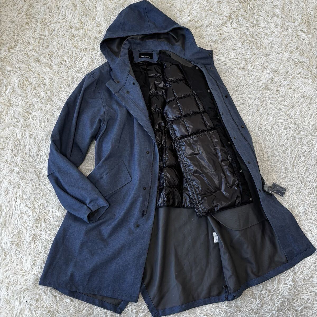 未使用◎現行◎稀少2XL◎グリーンレーベルリラクシング『極暖の1着』ステンカラーコート ダウンライナー TAION フィッシュテール 2way 秋冬拍卖