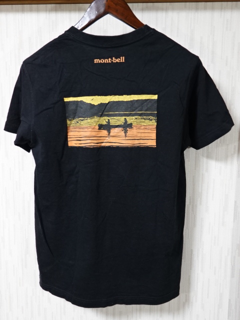 ●モンベル mont-bell 半袖Tシャツ M STYLE#452139902 コットンプリントT 黒●1015●拍卖