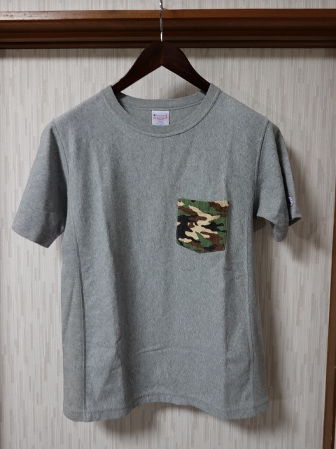 ●Champion チャンピオン REVERSE WEAVE カモ柄ポケット付きTシャツ C3-B369 L●1030●拍卖
