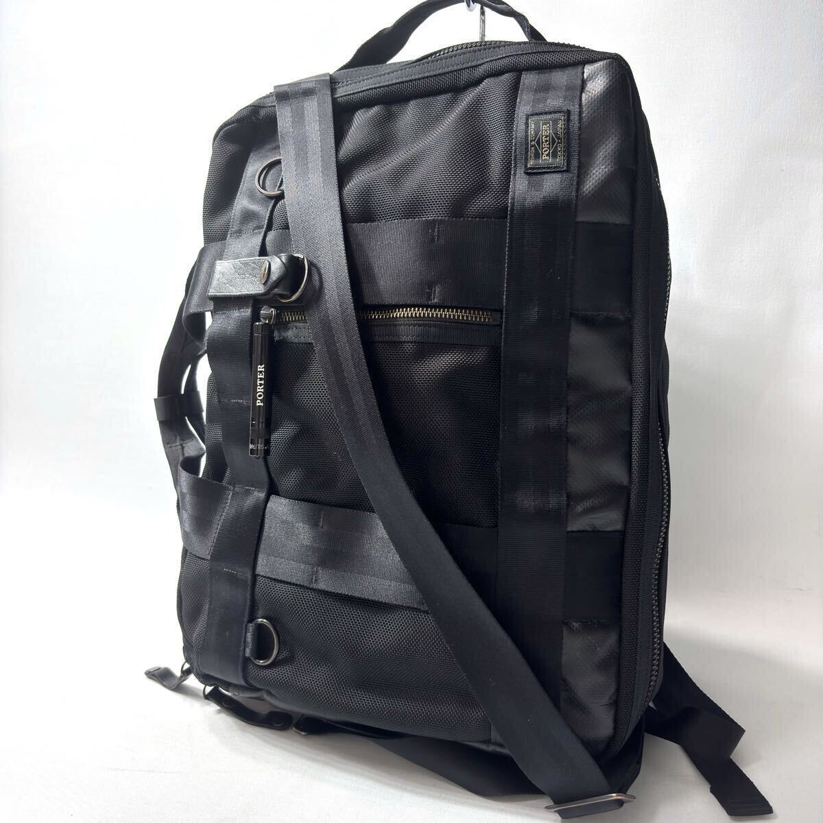 美品 PORTER HEAT●3way マグライト ビジネスバッグ ブリーフケース リュック ショルダー A4 PC可 大容量 機能性 メンズ ポーター ヒート拍卖