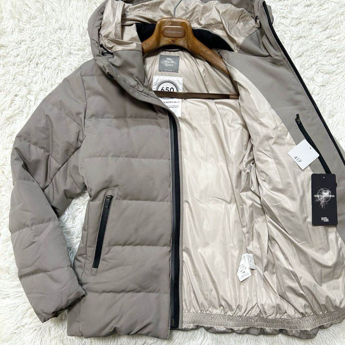 極上ホワイトダックダウン80%!!.417エディフィス 650フィルパワー【極暖肉厚な逸品】417EDIFICE ダウンジャケット アウター ベージュ L拍卖