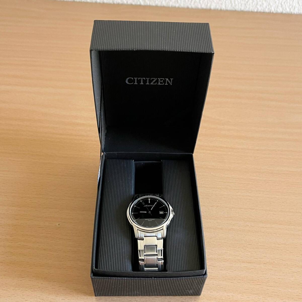 119-0066 CITIZEN シチズン sharex メンズ腕時計 金属ベルト クオーツ 黒 ブラック GM10-002448-01 電池切れ 動作未確認拍卖