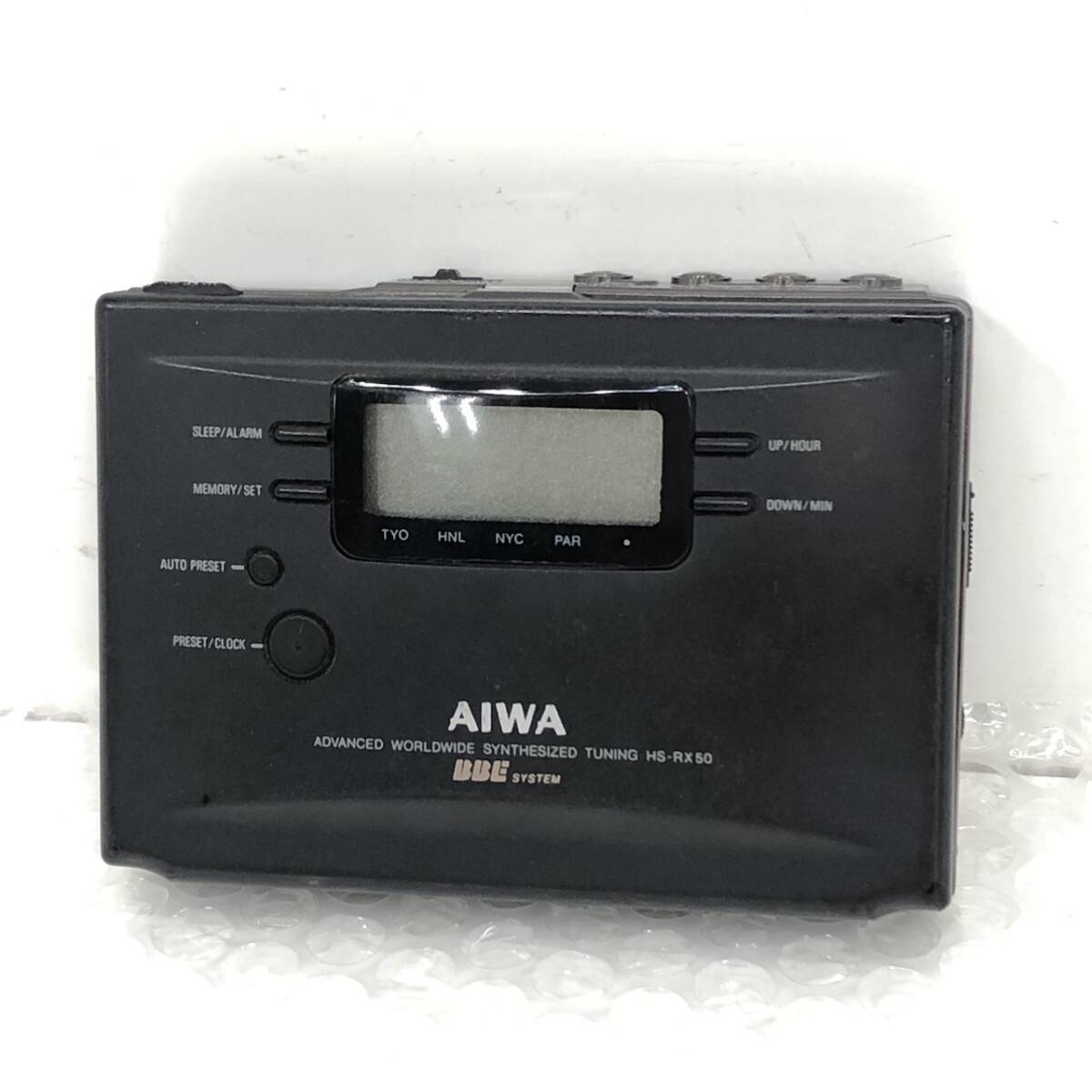 AIWA アイワ ポータブルカセットプレーヤー HS-RX50 ブラック 本体のみ バッテリー欠品 動作未確認 251026SK090175拍卖