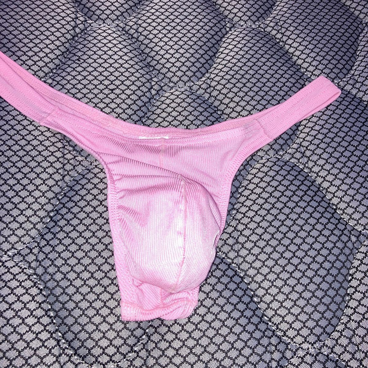 メンズショーツ、セクシー、ナイロンパンティー、ピンク、Tバック、男前、メッシュ生地拍卖