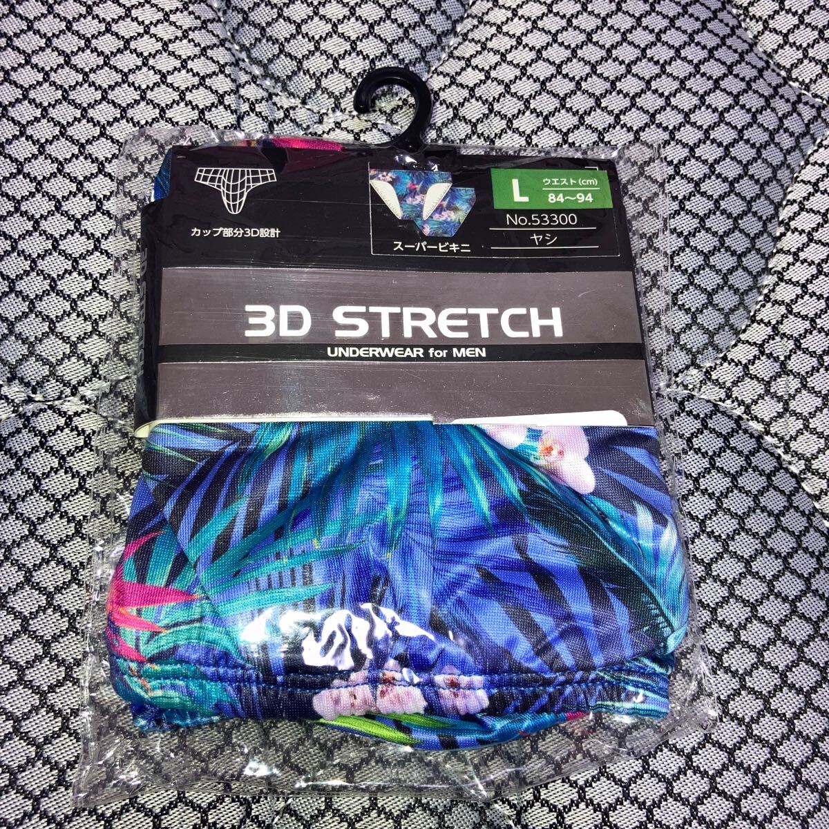 メンズフルバックショーツ、セクシー、薔薇の柄、ポリエステル95%ポリウレタン5%テロテロ生地、Lサイズ拍卖