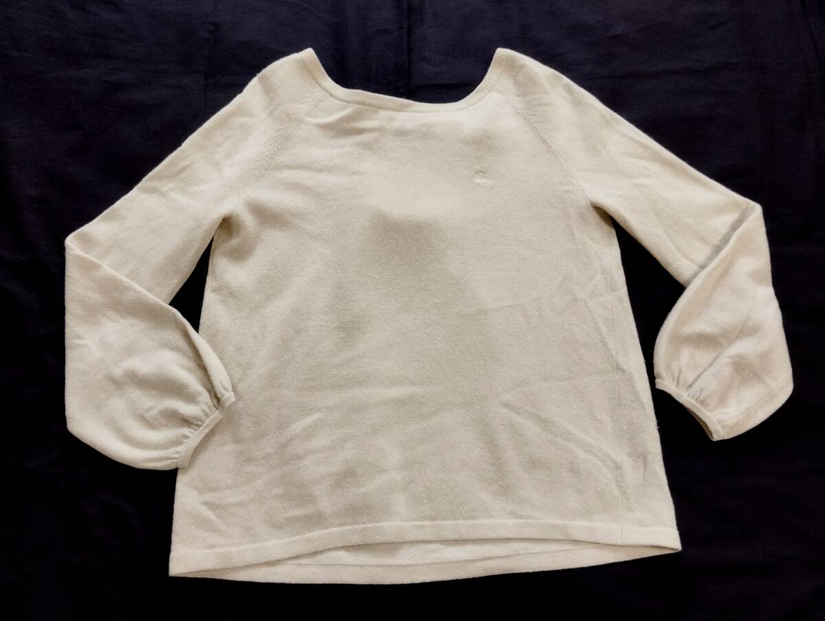 BURBERRYLONDON バーバリーロンドン カシミヤ混 セーター リボン ラメ 38拍卖