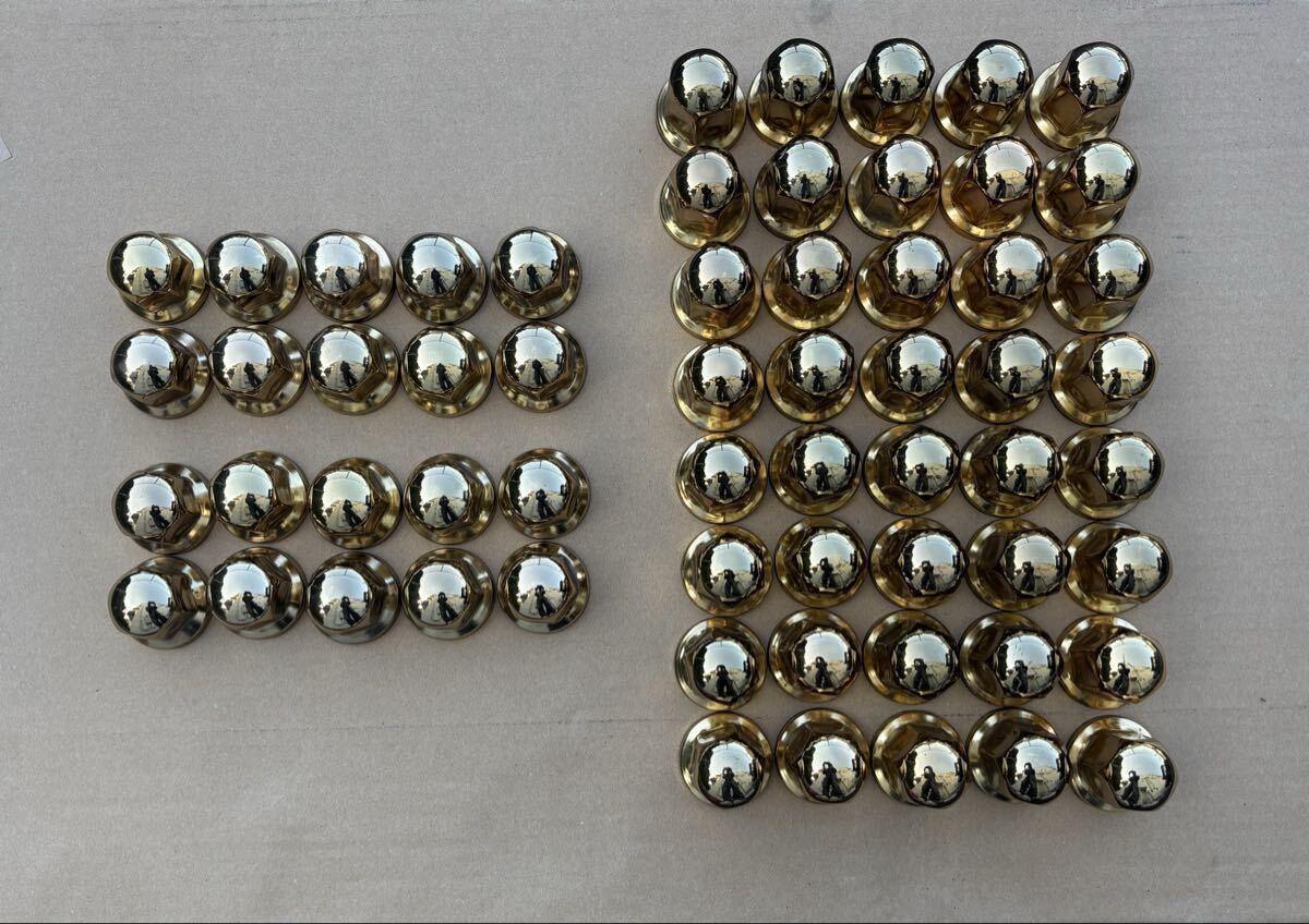 ゴールドナットキャップ ファイブスターギガ 10穴高床用 ISO33mm 60個 JET製拍卖