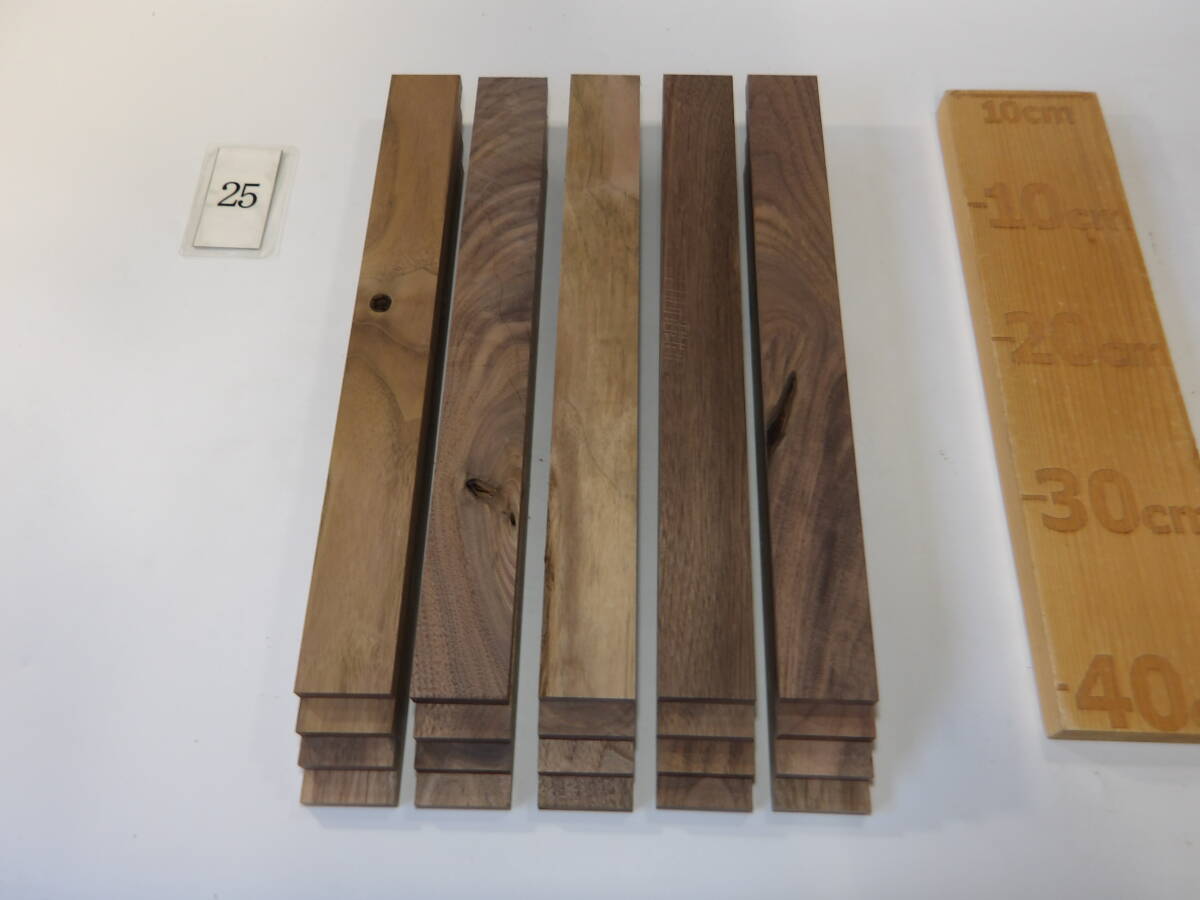 木っ端クラブ ★人気★ B級 ウォールナット 薄板 20枚入り (厚約11mm 幅約45mm) 4面プレーナー済 DIY ハンドメイド A25拍卖