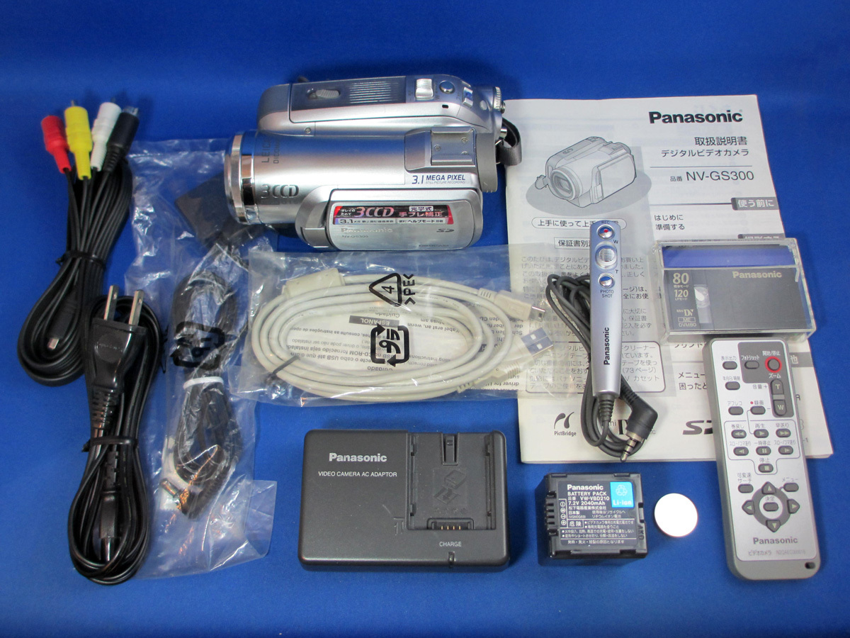 安心30日保証 Panasonic NV-GS300 美品フルセット USBで高画質ダビング パナソニックMiniDVビデオカメラ拍卖