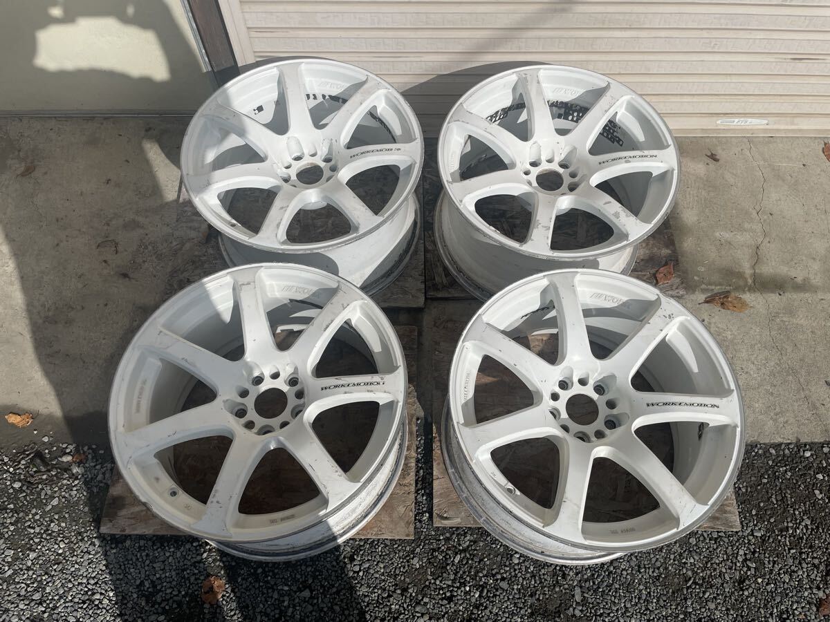 希少 廃盤 Work Emotion XT7 White 白 18インチ 9.5J +20 5穴 PCD114.3 9.5J+20 ワーク エモーション JZX 90 100 110 R32 R33 R34 などに 拍卖