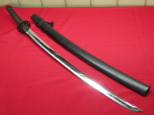 模造刀 日本刀 全長約100cm 刃渡り約74cm 鞘抜き重量約975g 管理7KX1031B-C2拍卖