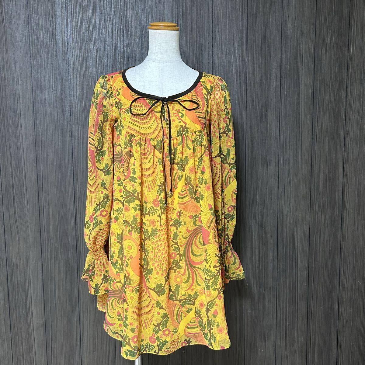 GRACE CONTINENTAL 長袖 チュニック トップス 総柄拍卖