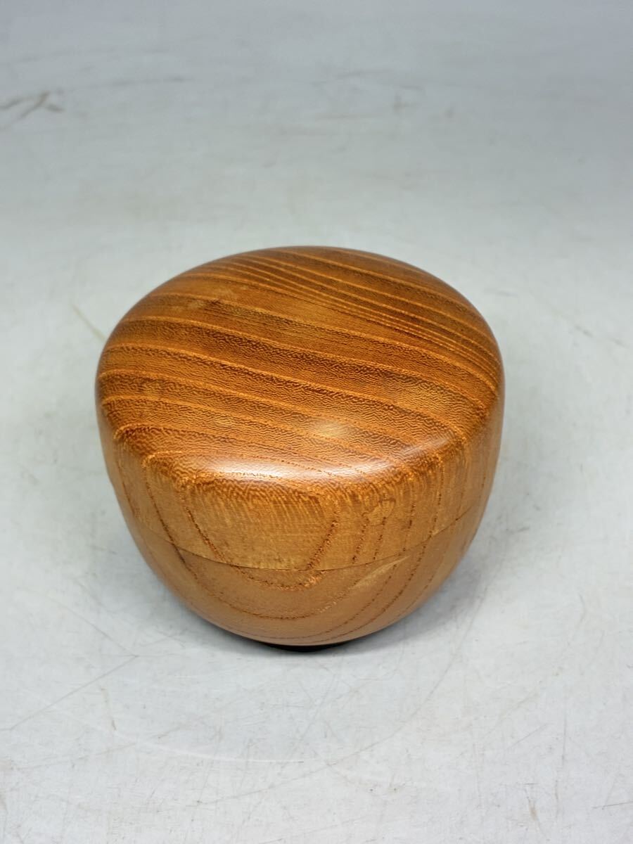 美品 茶道具 天然木 桑製 平棗 なつめ 香合 木製 棗 木地 茶器 煎茶道具 蓋物 在銘 煎茶器 天然桑拍卖
