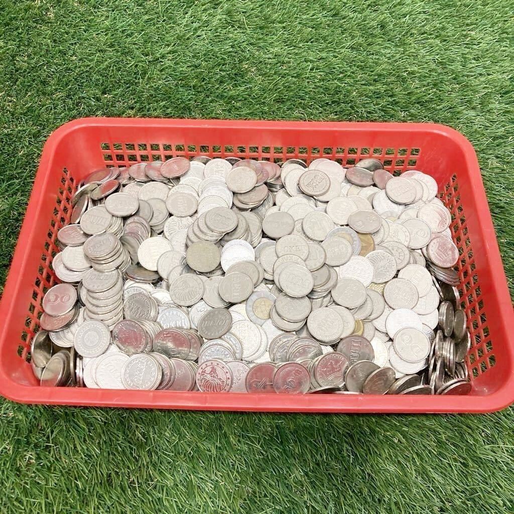 スロット パチスロ コイン メダル 約3000枚 25パイ (25φ) 15kg 不揃い絵柄 領収書 即決 4008拍卖