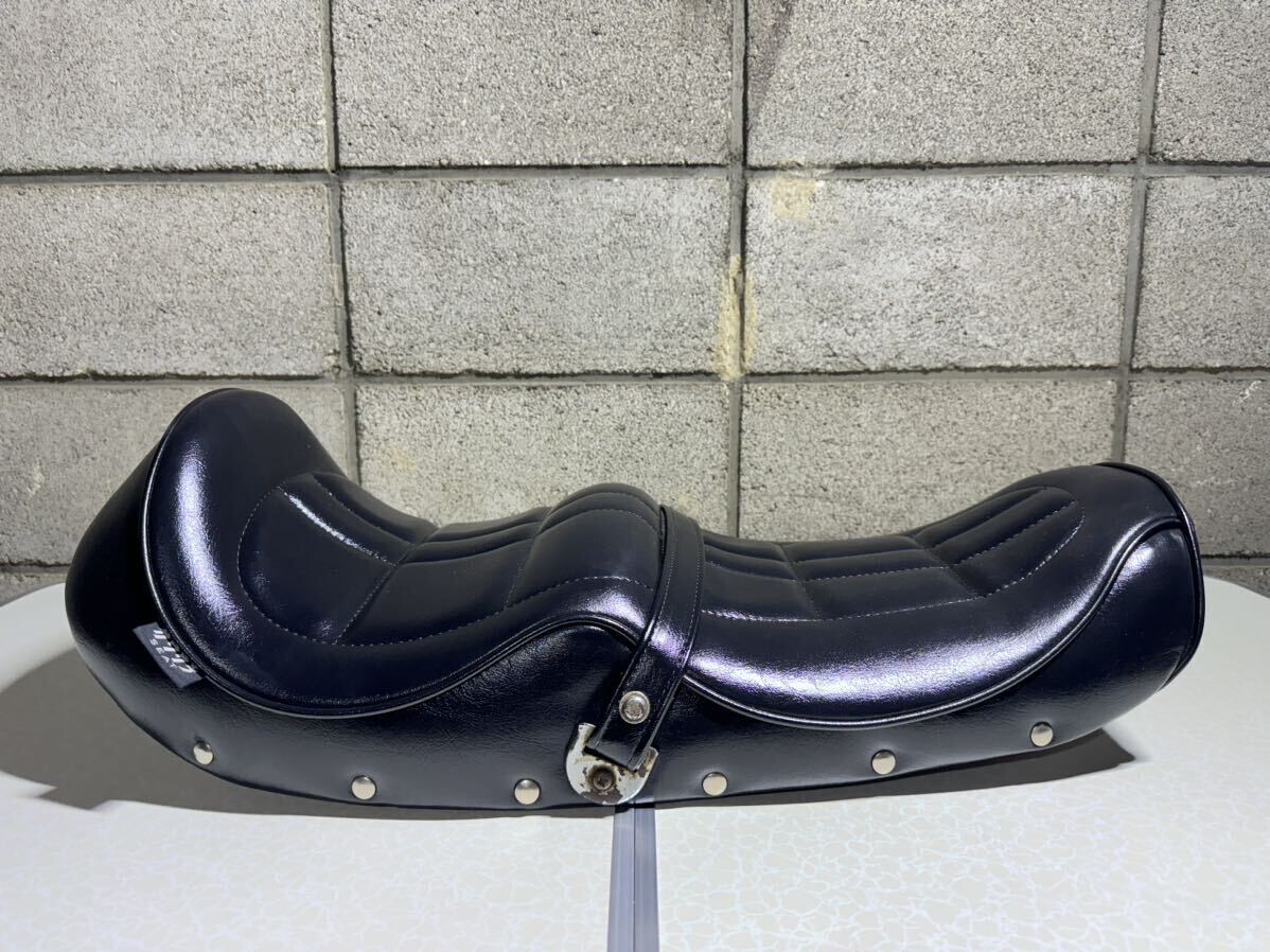 猫背 カワグチシート 前後ゲルザブ入 黒 Z1 Z2 KZ Z750F Z900 Z1000 向い獅子 KAWASAKI 川口 旧車 イベント ミーティング拍卖