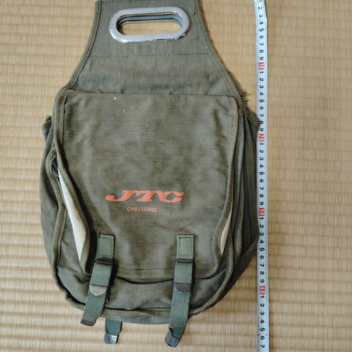 JTC 帆布 チャレンジバッグ サイドバック 振り分け 50cc カブ 昭和 ツーリングバック ヴィンテージ カーキ拍卖