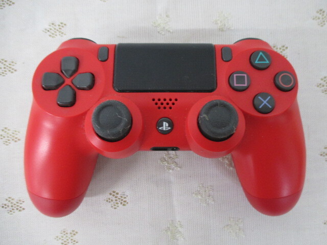 ○【中古】コントローラー PlayStation4 DUALSHOCK4 マグマ・レッド CUH-ZCT2J 動作未確認 激安 1円スタート拍卖