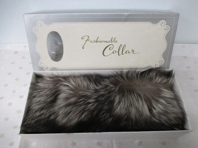 ☆【中古】SAGA FOX サガ 高級毛皮 フォックス ショール シルバー 長さ85cm程 激安 1円スタート拍卖