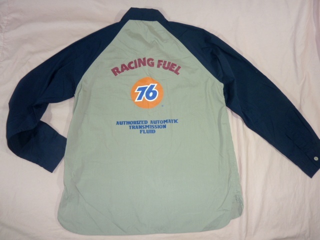 76MOTER OIL 長袖シャツ LL カーキ/紺拍卖