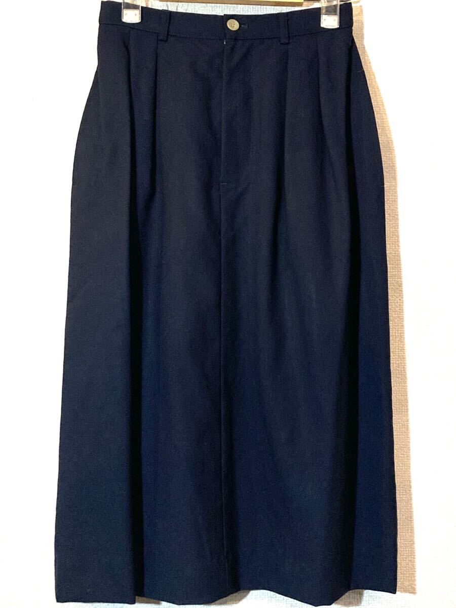 RALPH LAUREN★90'sVINTAGE★スカート★プリーツ★ロング★ウールギャバジン生地★ラルフローレン★ビンテージ★ネイビー★濃紺★極美品拍卖